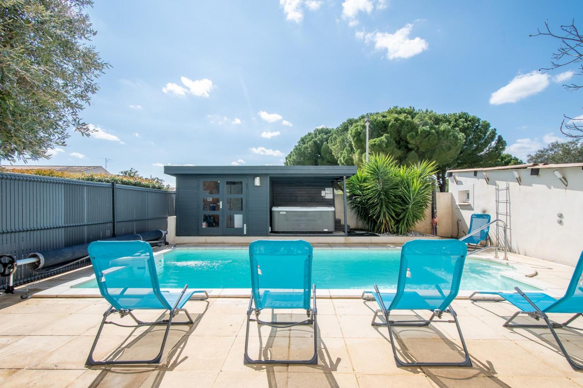Guesthouse La Costiere - Logements Independants - Espace Piscine Jacuzzi Lunel  Zewnętrze zdjęcie